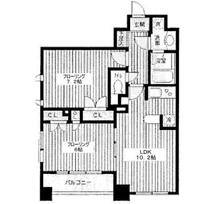 東京都新宿区築地町 賃貸マンション 2LDK