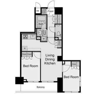 東京都新宿区住吉町 賃貸マンション 2LDK