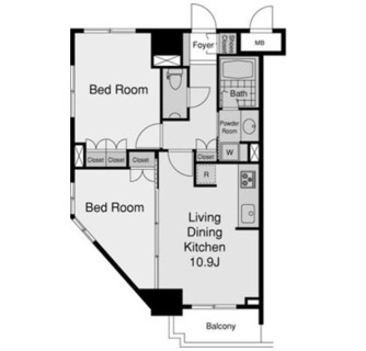 東京都新宿区住吉町 賃貸マンション 2LDK